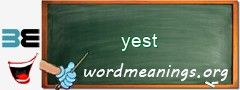 WordMeaning blackboard for yest